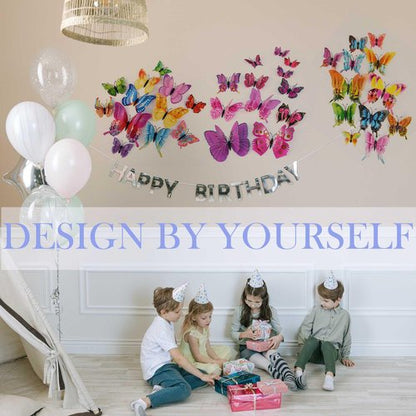 OPSEAM Butterfly Wall Decor 24/48 PCS, 3D Butterflies Stickers for Party Decorations with Magnets (Swallow, 48)