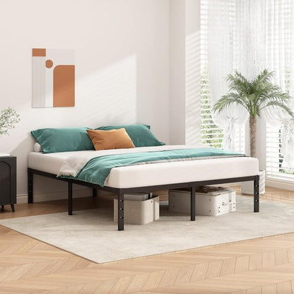 HLIPHA Metal Platform Bed Frame - 12-Inch Tall, Full Size, Heavy-Duty Support Slats, Easy Assembly - Black