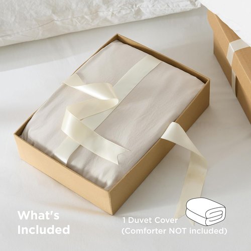 Bedsure Duvet Cover - King Size Extra Soft Prewashed Cotton-Like Polyester | 104x90 Inches with Zipper Closure