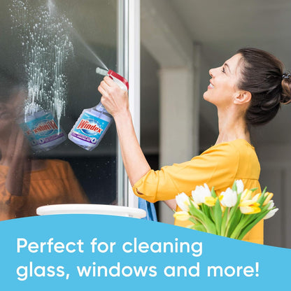 Windex Glass Cleaner Spray - Ammonia-Free Formula in 23 Fl Oz | Eco-Friendly Coastal Plastic Bottle
