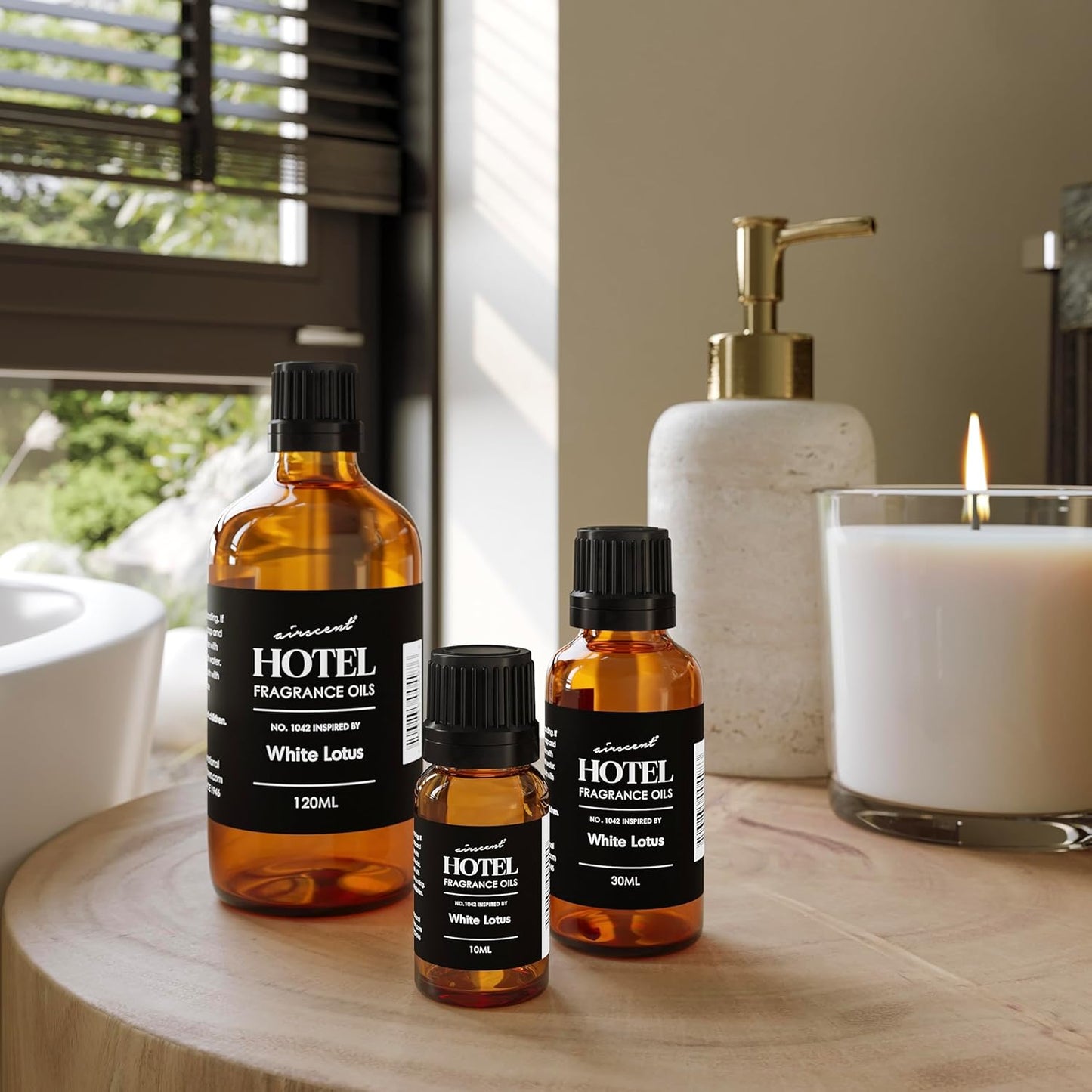 AirScent Hotel Diffuser Oil No. 1042 | Premium Fragrance Inspired by The White Lotus - 30 mL Glass Bottle with Dropper