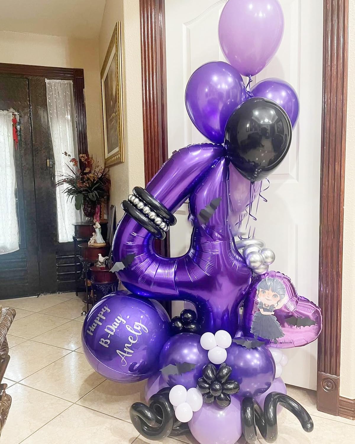 Purple 7 Balloon - 40 Inch Number Balloon for 7th Birthday Party Decorations