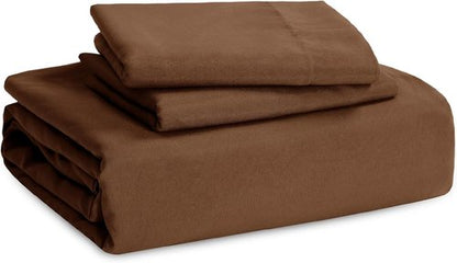Bedsure Brown Duvet Cover Set - Extra Soft Cotton-Like Polyester, Full Size 80x90 Inches, 3 Pieces with Zipper Closure