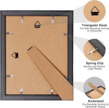 Upsimples 11x14 Diploma Frame - High Definition Glass, Mahogany with Gold Beads, Fits 8.5x11 Certificates