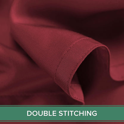 Pure Bamboo California King Sheets - 100% Organic Viscose Bed Set, Soft & Cooling, Merlot Color