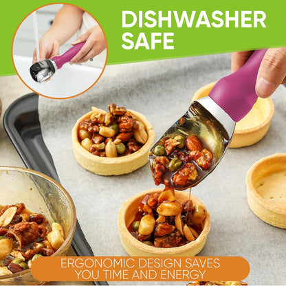 Spring Chef Heavy Duty Ice Cream Scoop - Non-Slip Handle for Gelato, Sorbet & More | Dishwasher Safe - Magenta