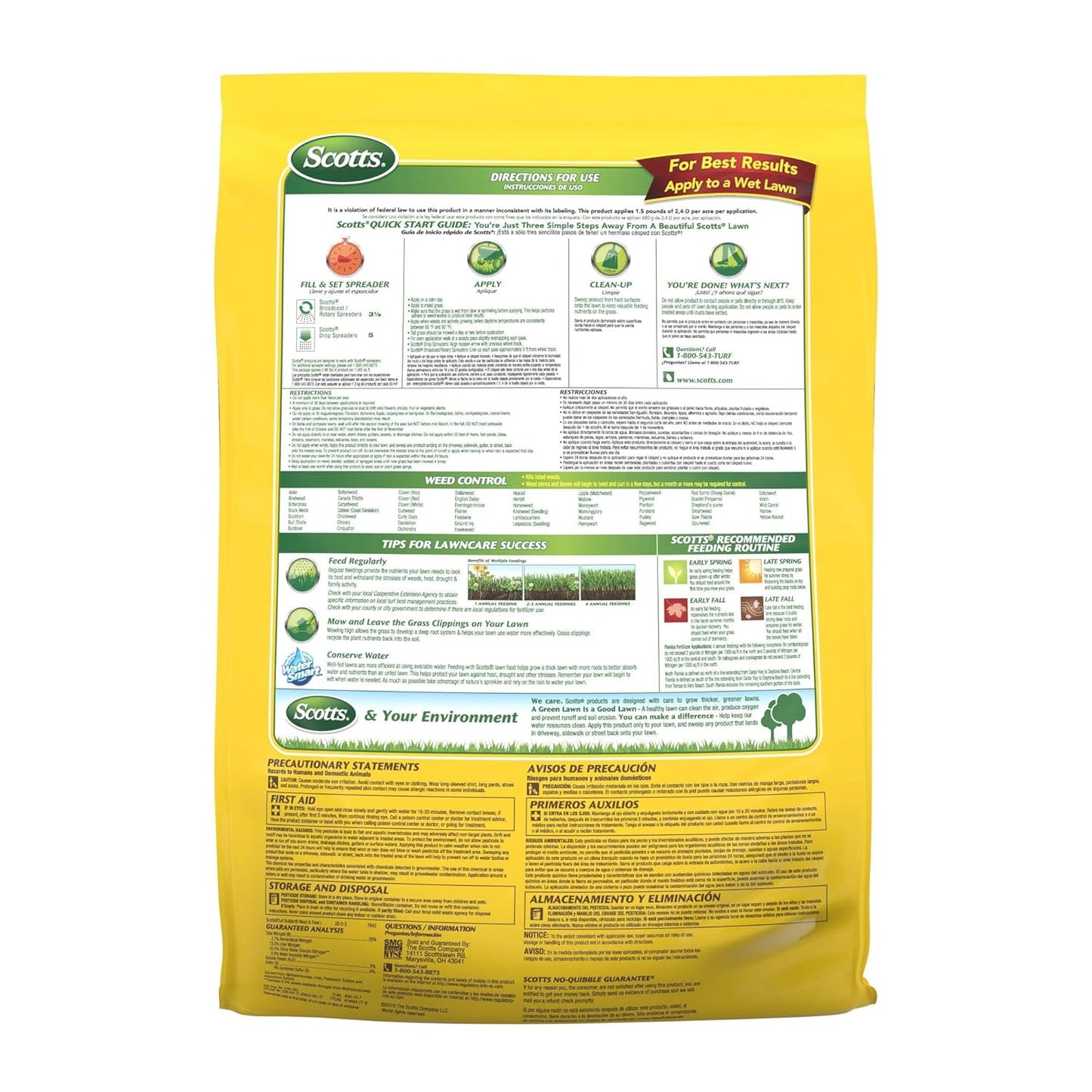 Scotts Turf Builder Weed And Feed - Effective Lawn Care Solution For 5,000 Sq. Ft.