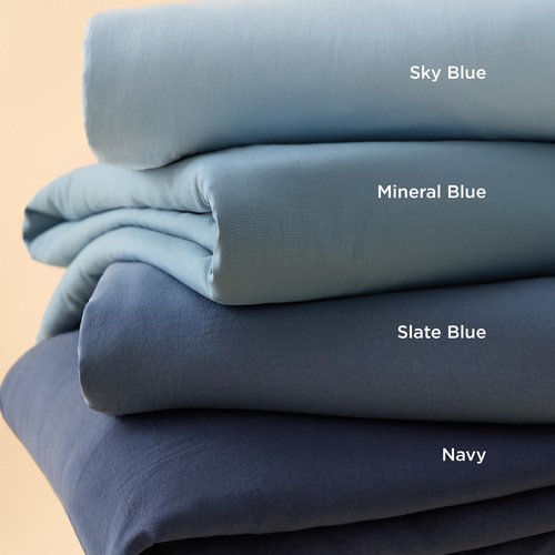 Bedsure Slate Blue Duvet Cover Twin/Twin XL Size - 2 Pieces Prewashed Polyester Extra Soft Bedding Set, Includes 1 Twin Duvet Cover 68''x90'' with Zipper Closure & 1 Pillow Sham, No Comforter
