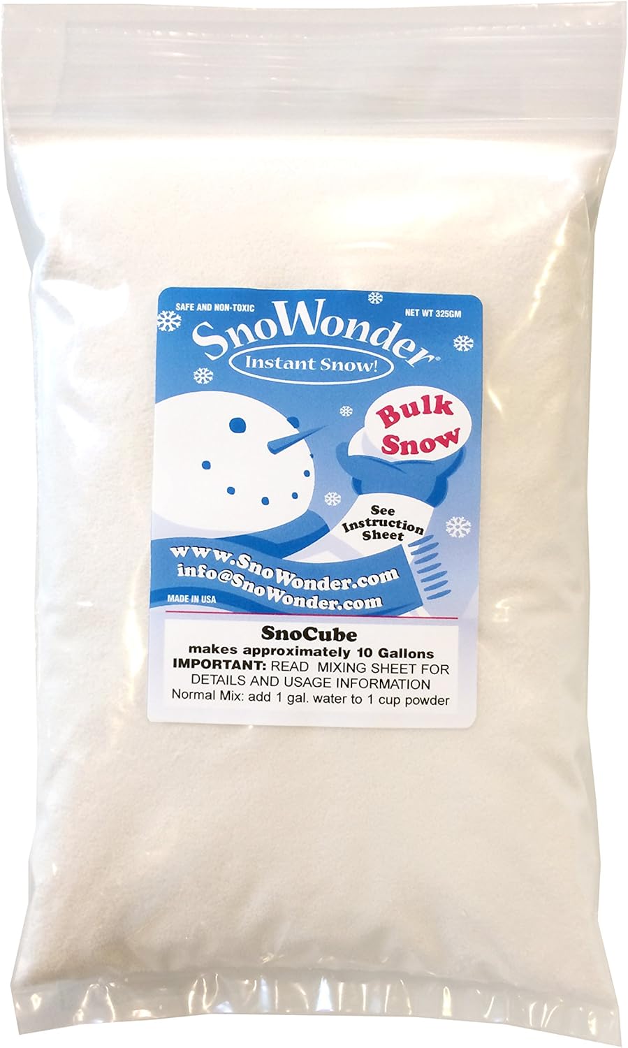 SNOWONDER Instant Snow - Realistic Fake Snow for Cloud Slime | 300 Gallons