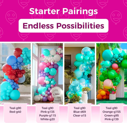 Bezente Teal Balloons 18 Inch - 30 Pack Thick Turquoise Latex Balloons for Weddings & Parties
