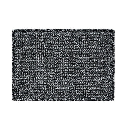 TYUU Black and White Bathroom Rugs, Waffle Bath Mat Non Slip Washable Super Absorbent Quick Dry Boho Farmhouse Bathroom Decor, 30"x20" Black and White