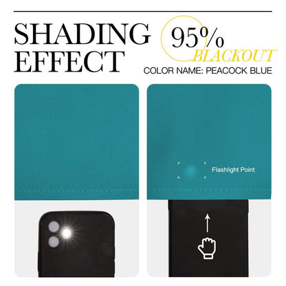 NICETOWN Room Darkening Curtains 72 inch Length 2 Panels, Thermal Insulated Grommet Blackout Curtains for Modern Casual Elegant Bedroom Kids Room Theme Decoration (Peacock Teal, 2 Pieces, W34)