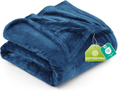 Utopia Bedding Fleece Blanket Twin Size Royal Blue 300GSM Luxury Anti-Static Fuzzy Soft Microfiber Bed Blanket (60x80 Inch)