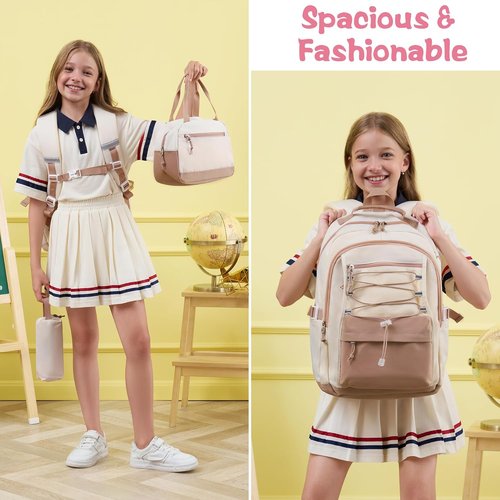 Fimibuke Kids Backpack - 3-Piece Waterproof Set with Lunch Box & Pencil Case | Lightweight Bookbag for School & Travel