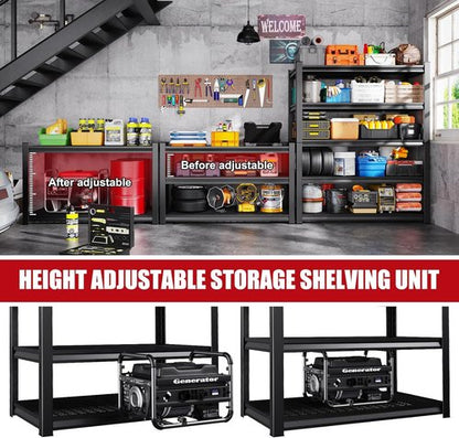 **Regine Switzerland 71" Heavy Duty Garage Shelving | Adjustable 5-Tier Metal Storage Unit, 3000LBS Capacity**