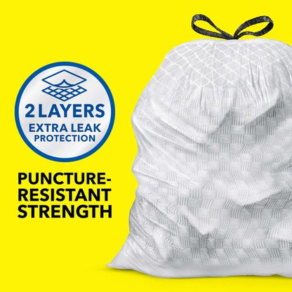 Glad ForceFlex Tall Kitchen Trash Bags - 13 Gallon, Fresh Clean Scent | 140 Count (Pack of 2)