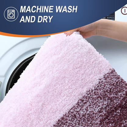 OLANLY Large Bathroom Rugs Mat 54x24, Extra Soft Absorbent Microfiber Bath Rugs, Rubber Backing, Quick Dry, Machine Washable Bath Mats for Bathroom Floor, Tub and Shower, Home Decor Accessories, Mauve