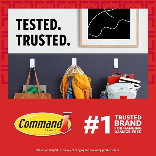 Command 20 lb XL Heavyweight Picture Hanging Strips - Damage-Free Hangers for Frames | 10 Pairs, White Adhesive