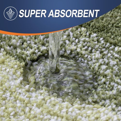 OLANLY Bathroom Rugs Mat 24x16, Extra Soft Absorbent Microfiber Bath Rugs, Rubber Backing, Quick Dry, Machine Washable Bath Mats for Bathroom Floor, Tub and Shower, Home Decor Accessories, Dark Green