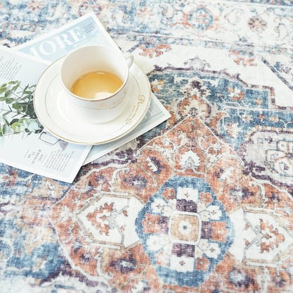 Hallway Washable Runner Rug - Vintage Soft Non-Slip Indoor Carpet for Entryway | 2'6''x12', Brick