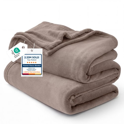 Bedsure GentleSoft Fleece King Size Blankets for Bed Mocha Brown - Soft Lightweight Plush Cozy Fuzzy Luxury Microfiber, 108x90 inches