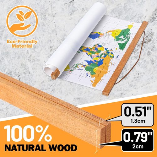 Benjia Magnetic Light Wood Poster Frame - 33" Teak Color for Photos & Artwork | Wall Hanging (1 Pack)