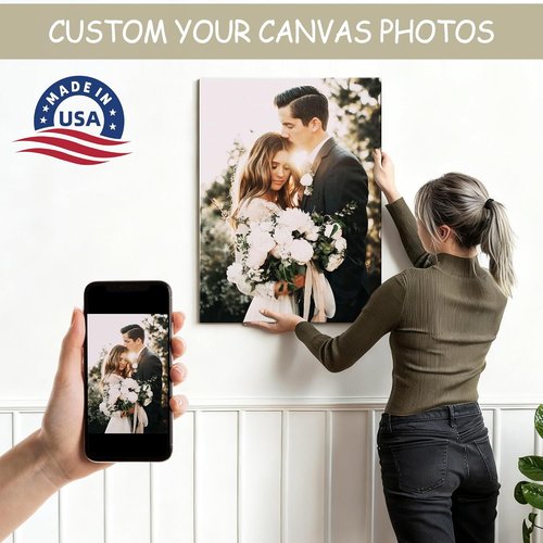 Custom Canvas Prints - Personalized Framed Wall Art for Family & Pets | 8x10in Photo Gifts