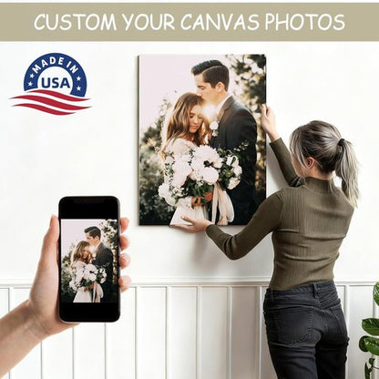 Custom Canvas Prints - Personalized Framed Wall Art for Family & Pets | 8x10in Photo Gifts
