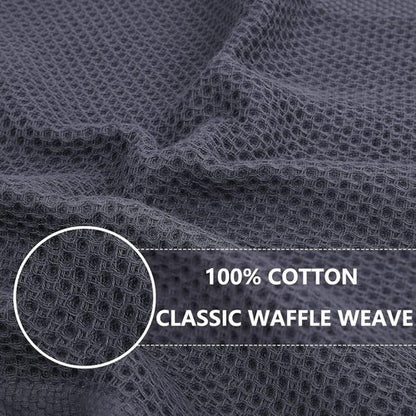 Homaxy 100% Cotton Waffle Weave Dish Towels - Ultra Soft & Absorbent, 13 x 28 Inches, 12-Pack, Mixed Colors