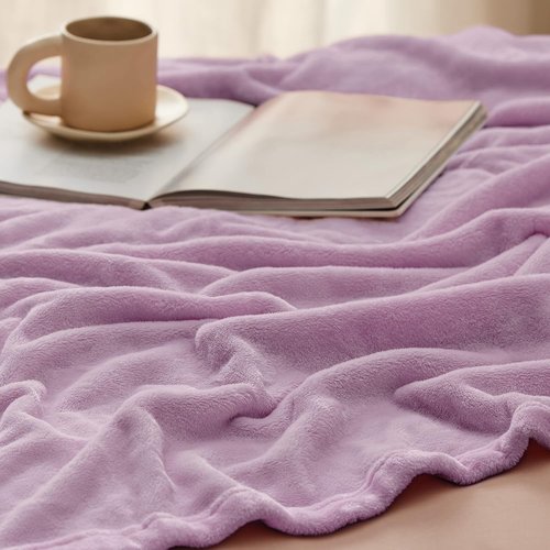 Bedsure GentleSoft Fleece Blanket - Lightweight Plush Cozy Twin Size Lilac 300GSM | 60x80 Inches