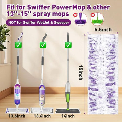Funtin Power Mop Pads - Unscented Disposable Refills for Swiffer PowerMop | Thickened Multi-Surface Cleaning (40 Packs)