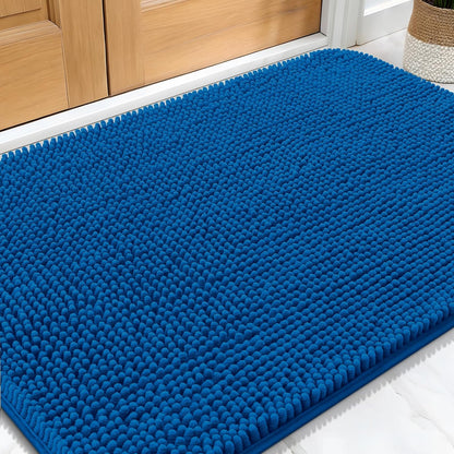 OLANLY Dog Door Mat - Absorbent Non-Slip Washable Doormat for Muddy Paws | 30x20 Deep Navy Blue