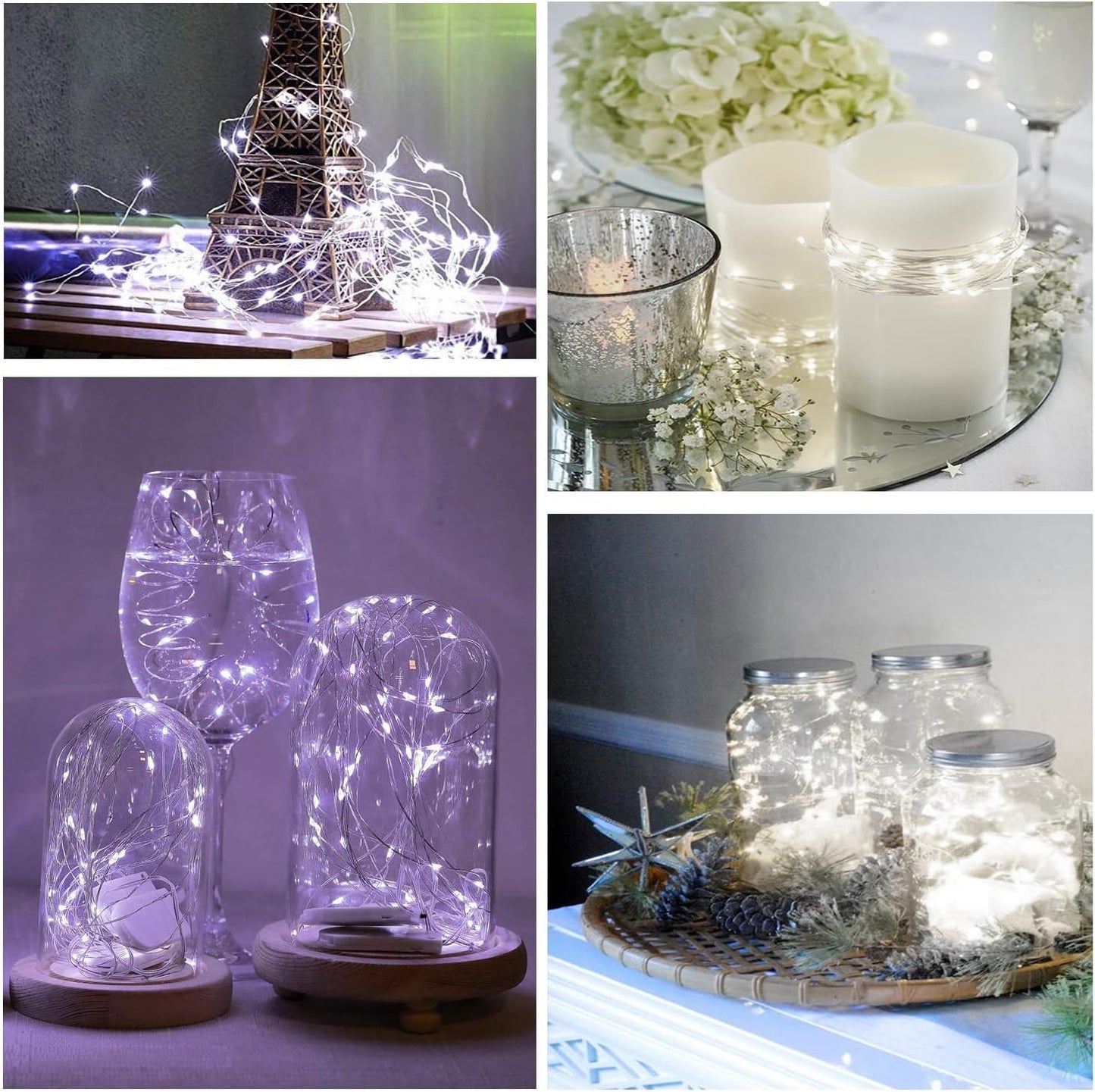 Ostwiki Fairy Lights - 20 LED Battery Operated String Lights | 7ft Twinkle Mini Lights for DIY Decor