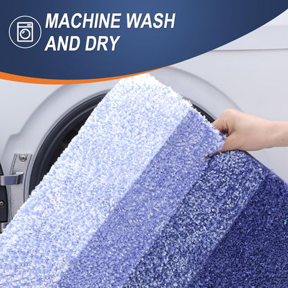 OLANLY Bathroom Rugs - Extra Soft Microfiber Mat 34x21 | Quick Dry & Machine Washable, Blue-Violet