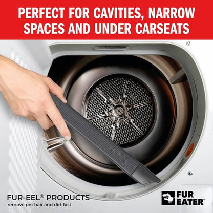 FUR-EEL Vacuum Crevice Tool - Extra Long 18.1" Flexible Attachment for Car Detailing & Upholstery