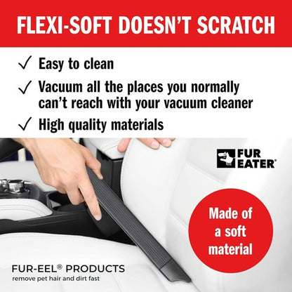 FUR-EEL Vacuum Crevice Tool - Extra Long 18.1" Flexible Attachment for Car Detailing & Upholstery