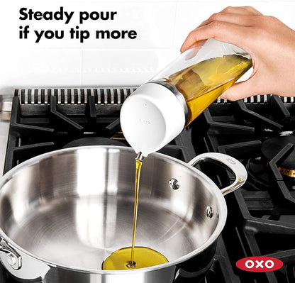 OXO Good Grips 12 Oz Precision Pour Glass Oil Dispenser - Effortless Pouring & Control