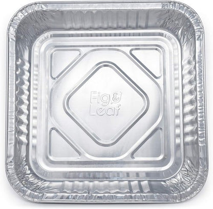 Heavy Duty Aluminum Foil Cake Pans by [Brand Name] - 25 Pack | 8” x 8” Disposable Baking Tins for Roasting & Cooking
