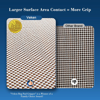 Veken Round Rug Pad Gripper - Non-Slip 6 Ft Circle Rug Pad for Hardwood & Tile Floors