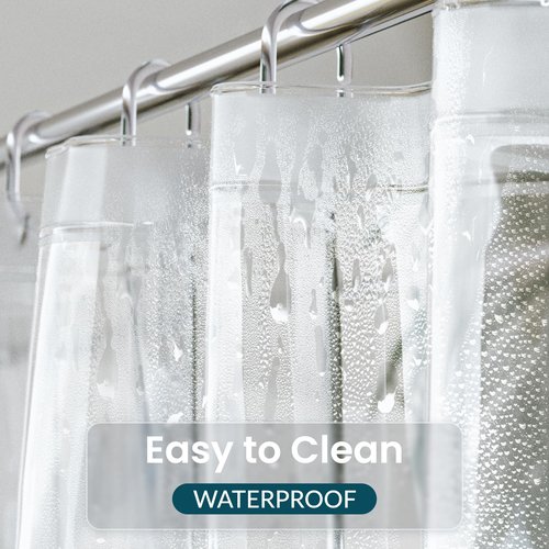 Titanker Shower Curtain Liner 60x72, Clear Plastic Shower Liner Lightweight PEVA Waterproof Shower Curtains for Bathroom with Magnets and Rustproof Grommet Holes