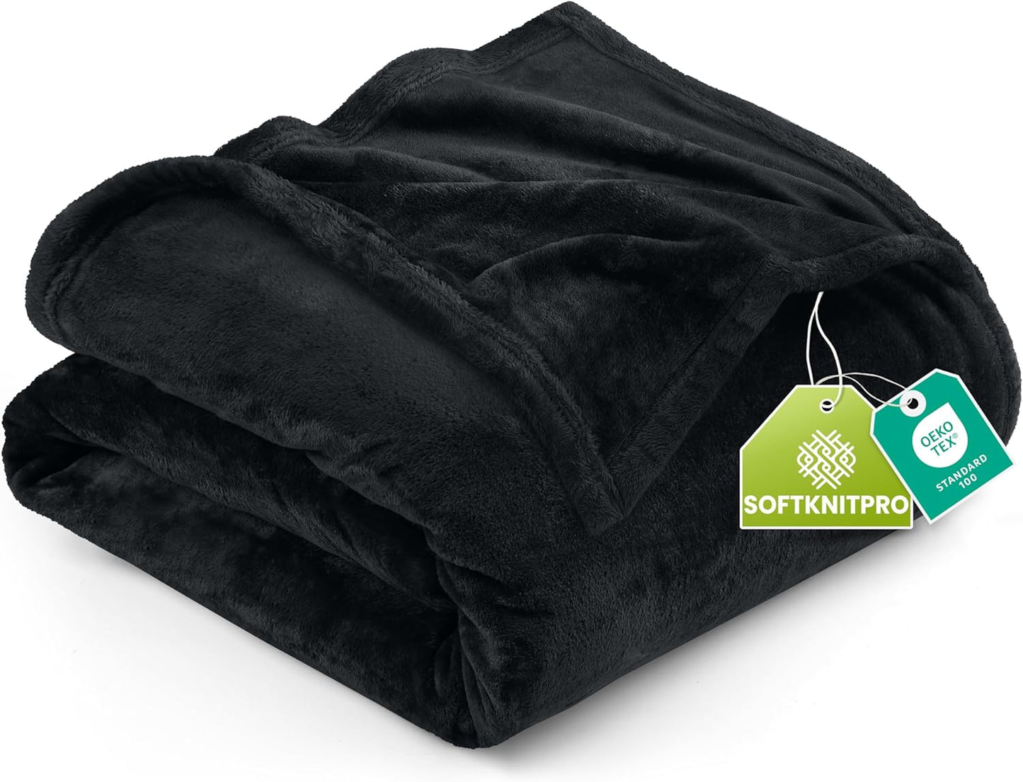 Utopia Bedding Fleece Blanket - Twin XL Size | Luxury Soft Microfiber, Anti-Static, Black (90x76 Inch)
