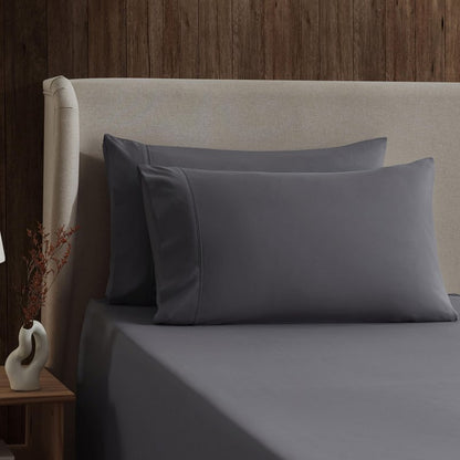 Nestl Twin Sheet Set - 1800 Ultra-Soft Microfiber Twin Bed Sheets - Double Brushed - Deep Pockets - Easy Fit - Extra Soft - 3 Piece Set - Bedding Sheets & Pillowcases (Twin, Dark Grey)