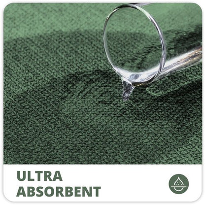Bath Mat,Ultra Thin Bathroom Rugs,Rubber Bath Mats for Bathroom,No Slip Bath Rugs,Quick Dry,Machine Washable,Low Pile,Absorbent,Shower Outside,Sink,Home Decor Accessories.Green,1'5"x2'3"(17x27inch)