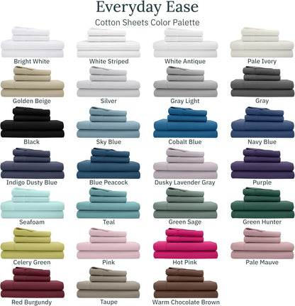 California Design Den King Sheet Set - 100% Soft Cotton, 400 Thread Count, Silky Smooth Sateen - Grey