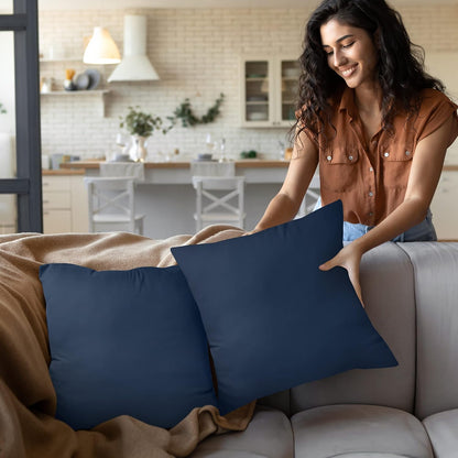 Utopia Bedding 20x20 Pillow Inserts - Set of 2 Navy Decorative Throw Pillows for Sofa & Couch