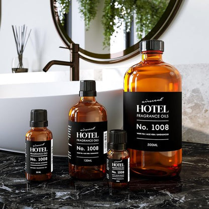 AirScent Hotel Diffuser Oil No. 1008 - Premium White Tea, Aloe Vera & Sandalwood Fragrance - 10 mL Glass Bottle