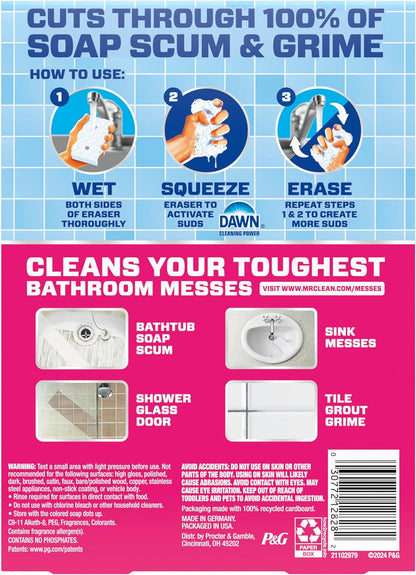 Mr. Clean Magic Eraser Sponge - Powerful Soap Scum Remover with Febreze Lavender Scent | 5 Count