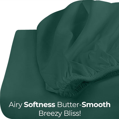Utopia Bedding Twin Fitted Sheet - Deep Pocket Soft Microfiber - Fade Resistant & Easy Care | Emerald