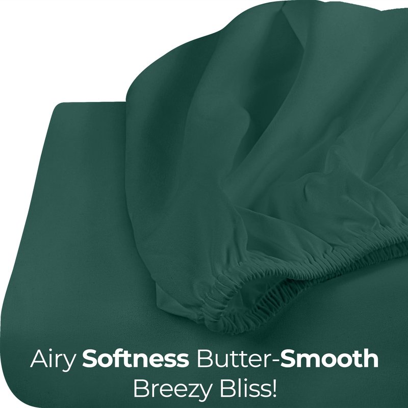 Utopia Bedding King Fitted Sheet - Bottom Sheet - Deep Pocket - Soft Microfiber - Shrinkage and Fade Resistant - Easy Care -1 Fitted Sheet Only (Emerald)