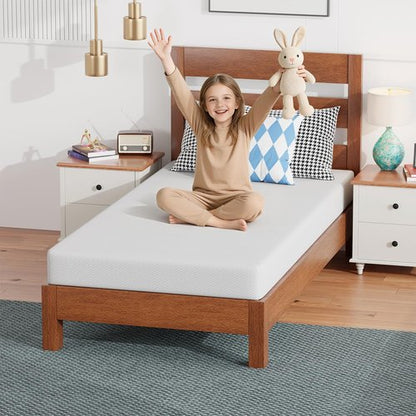 FDW 6 Inch Twin Mattress - Medium Firm Foam Support | Breathable, Comfortable & Washable Cover